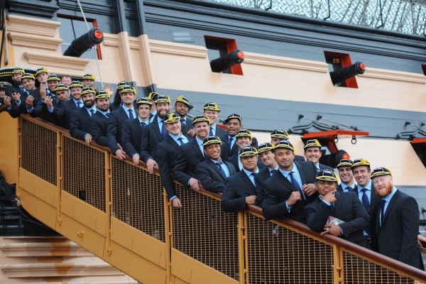 Naval Base Welcomes  United States World Cup Rugby Squad