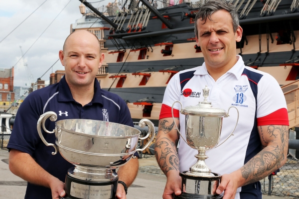 Head Coaches celebrate Navy Rugby Double Inter Service Victory 